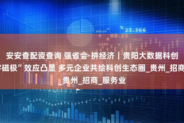 安安查配资查询 强省会·拼经济｜贵阳大数据科创城“数字磁极”效应凸显 多元企业共绘科创生态圈_贵州_招商_服务业